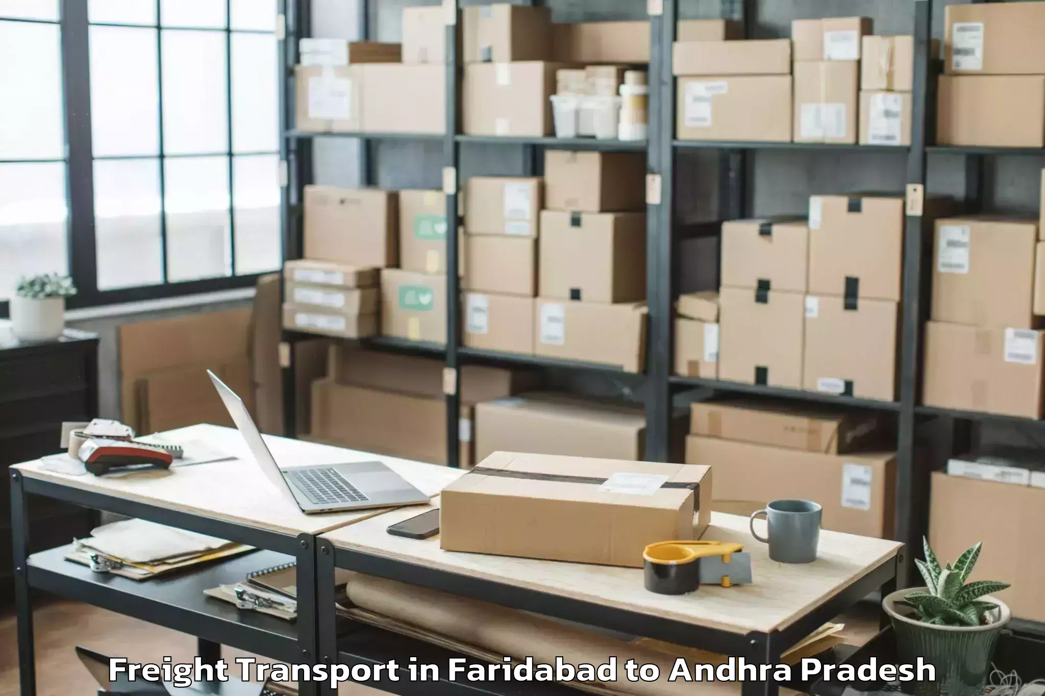 Affordable Faridabad to Uyyalawada Freight Transport